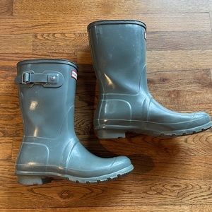 Hunter Women’s Original Short Boot Gloss Grey/Blue
